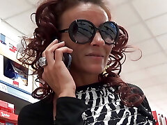 Italian MILF Gives a Blowjob in the Supermarket Parking Plenty Of