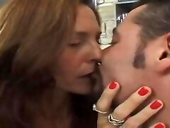 Thin mature gets an ass fucking creampie