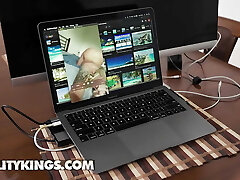 After Sitter Krissy Knight Casually Humps Her Boss, It's Her Madam Sandy Love's Turn To Get Fucked - REALITY KINGS