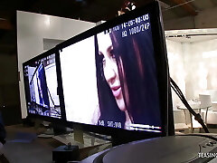 une brune excitée se fait défoncer la chatte après la séance photo