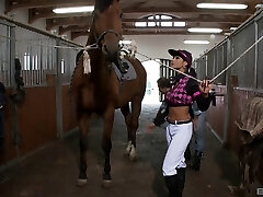 Brunette stunner rides a pink cigar cowgirl pose on the couch Brunette stunner rides a pink cigar cowgirl pose on the couch