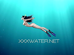 katya nakolkina avec une autre fille dans la piscine