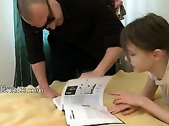 Intense man and 18yo cute teenager