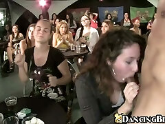 CFNM Party with wood sucking