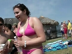 Beautiful Babes Flash Knockers At Spring Break Party