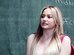 Student Britney gets nailed using strap on Student Britney gets nailed using strap on