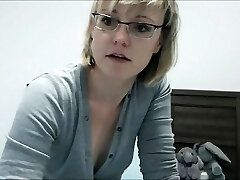 Steaming MILF With Teacher Glasses and Hairy Pussy