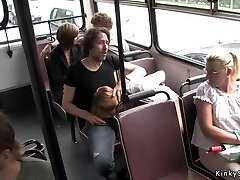 Chestnut honey fucking in public bus Chestnut honey fucking in public bus
