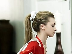 Immensely tiny and flexible teen with small frame Sonya