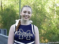 Ardent and ultra-cute sporty cheerleader Arietta Adams in kinky interview xxx vid