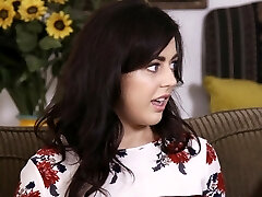 Puny boobs model Whitney Wright shares a pink cigar with Julia Ann