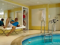 Swimming tutor licks and fucks yummy pussy of lovely teen Sunny Stunner