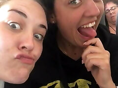 Having some fun with friends on a plane
