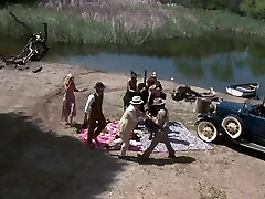 Outdoor group dicking with wild Julia Ann and Natasha Marley