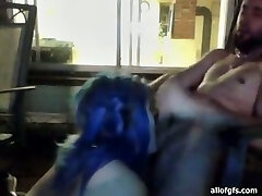 Trashy amateur slut gets face drilled in amateur porn video