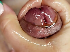 Close up handjob, Sensual oily handjob female perspective