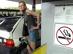 Slut at the gas station bathroom has gloryhole hookup Slut at the gas station bathroom has gloryhole hookup