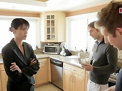 Hairy skinny milf get first-ever time anal threesome Hairy skinny milf get first-ever time anal threesome