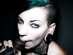 inked emo whore rammed hard by black cock
