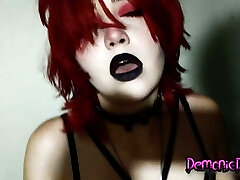 The SEXY Weird GOTH Gal Invites You Over to Deep-throat your COCK