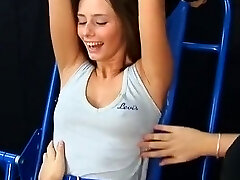 Tickling on the blue machine