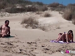 A Couple Gets Caught On A Having Hookup On The Naked Beach With Spy Camera And 18 Years Older