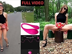 Public showing and peeing in the Park with a Remote Vibrator