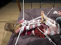 Olesya Hogtied With Of Cords
