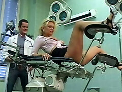 Splendid blonde plumbed by the family doctor's big cock