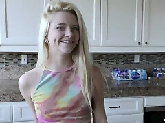 Cute blond teen Riley Star is having hump fun with her perverted boyfriend