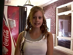 Sweetly beautiful amateur pulls up her top and displays her tits