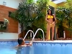 Latin Super-bitch Fucked By The Pool