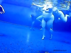 Spycam cam vid of a pile of naked people in pool