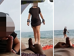 Dick flash - A dame caught me jerking off in public beach and help me jizz - MissCreamy Dick flash - A dame caught me jerking off in public beach and help me jizz - MissCreamy