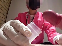 japońska pielęgniarka ciągnie i skały kogut w szpitalu-pow