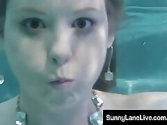 Scuba Sucking Sunny Lane Blows A Pipe Underwater!