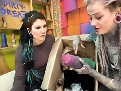 KINKY LIFE - tattooed sex industry star HUGE CRAZY toys unboxing - punk alt goth - john thomas toys