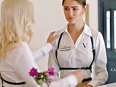BLACKED BBC-hungry Kaisa & Eveline seduce hotel employee