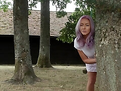 Outdoors CFNM fun with amazing Amber Green and best buddies Outdoors CFNM fun with amazing Amber Green and best buddies