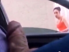 Handjob surprise compilation showcase in car