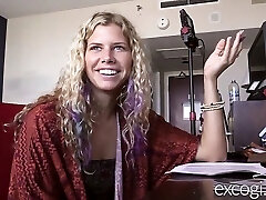 Blonde College Hippie Fucked to Ejaculation and Covered in Cum