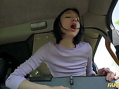 Fake Taxi - Shy teen with short hair has her wet pussy pumped on the backseat of the cab