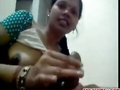 Horny mature indian tramp sucks on hard cock