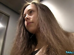 First-timer dark-haired Abril Alol takes a lot of money for her pussy
