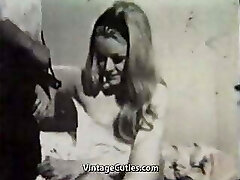 Lusty Couple Having Doggystyle Fuck in Bedroom (Vintage)