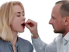 Slick fucking on the kitchen table with anal liking Via Lasciva