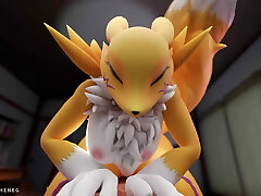 Renamon is doing hard anal sex