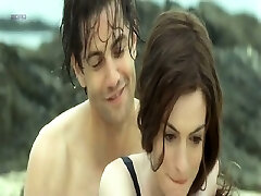 Anne Hathaway first showing cleavage in lingerie, than we Anne Hathaway first showing cleavage in lingerie, than we