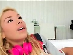 Kinky blonde teen Carmen Caliente porked by huge cock