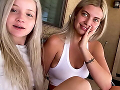 Sexy Sisters Halle And Kylie Are Back To Fellate & Penetrate My Cock